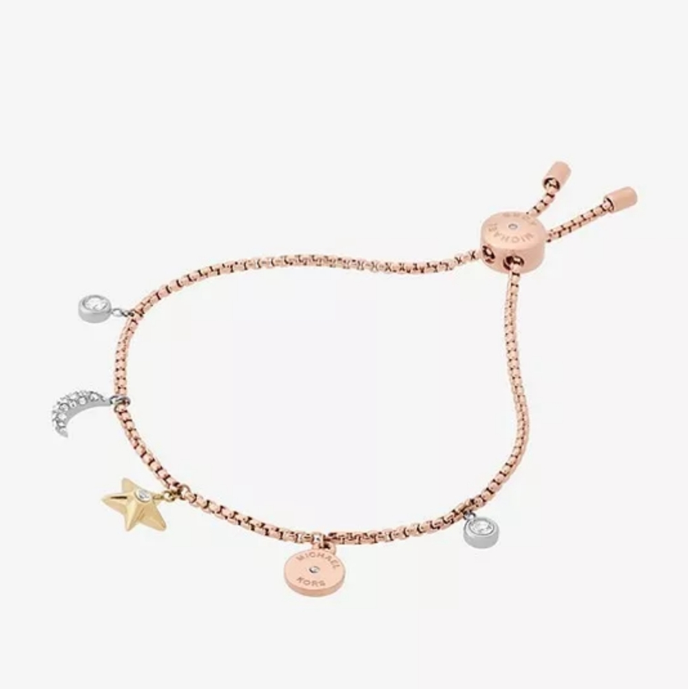 Michael Kors Celestial Slider Charm Bracelet Beyond Brilliant Crystal Accent NWT
